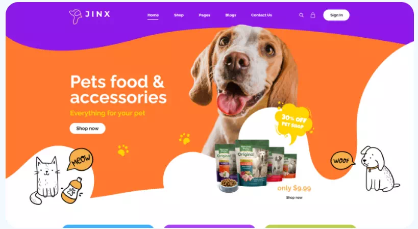 Jinx - Thème WooCommerce Pet Shop & Veterinary