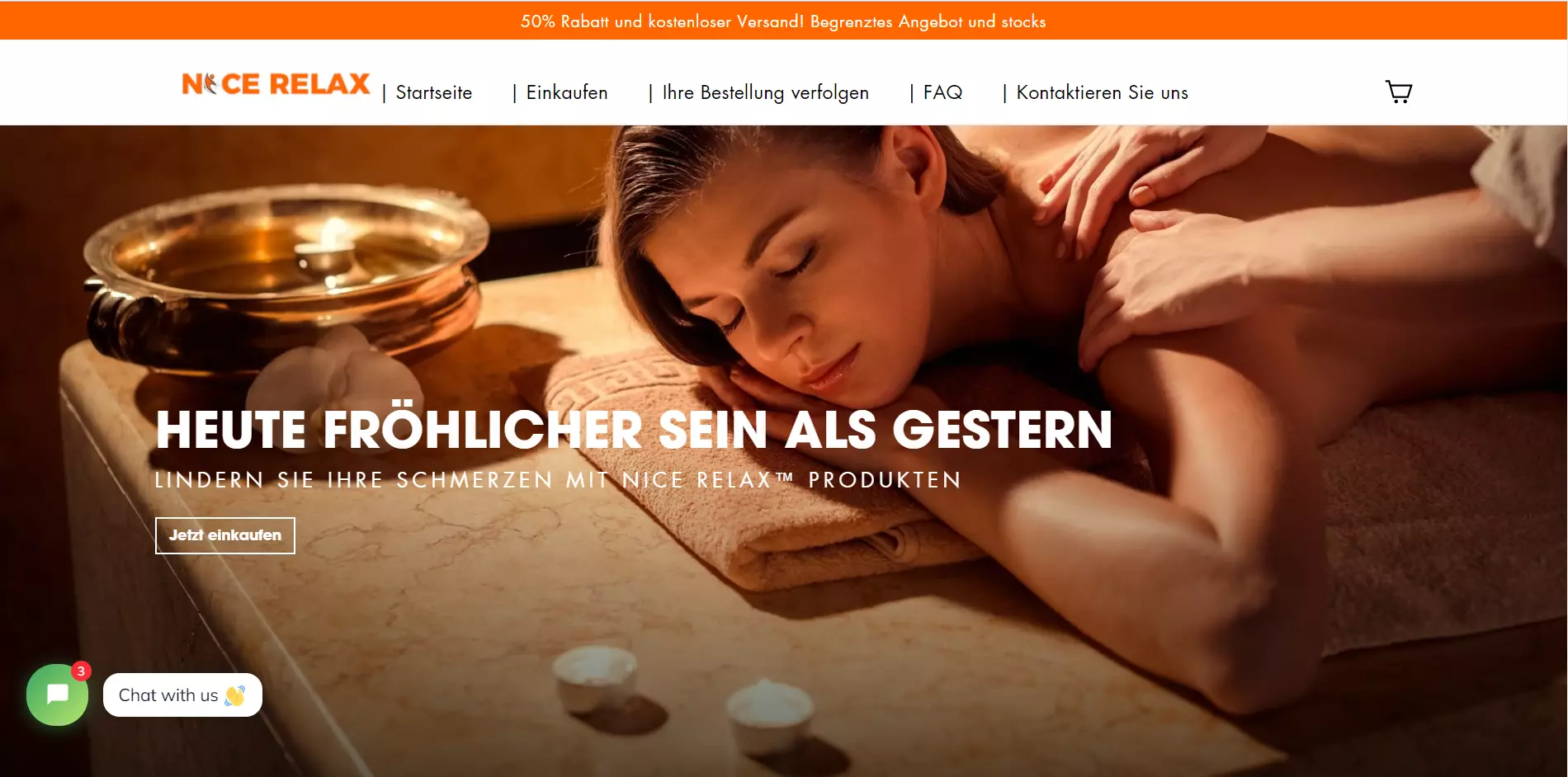 NICE RELAX: Site Ecommerce de vente de Produits de Massage