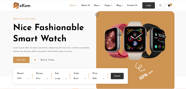 Site ecommerce Mono Produit Montre