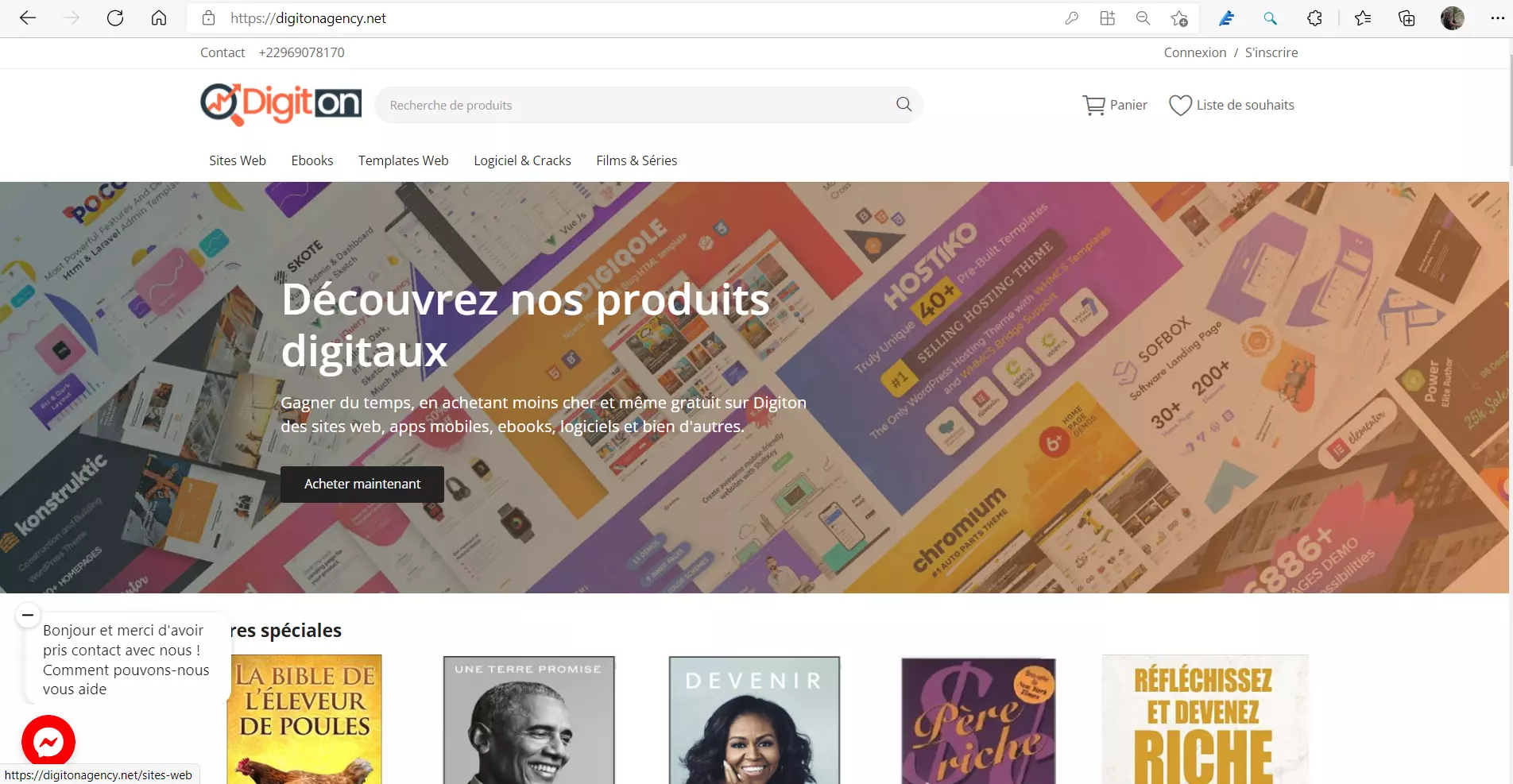 Digiton Agency:  Boutique numérique de vente de sites web, applications mobiles, ebook