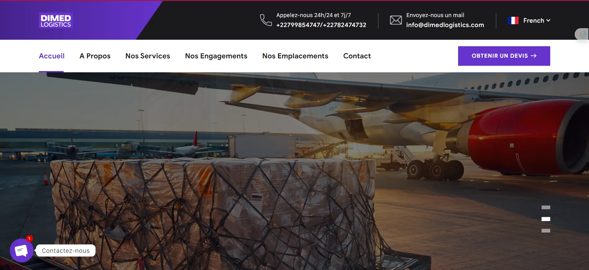 Dimed Logistics: Spécialisée dans les opérations d'Achat-vente à l'international, de Transit, de Transport Logistique et de gestion d'entrepôts.