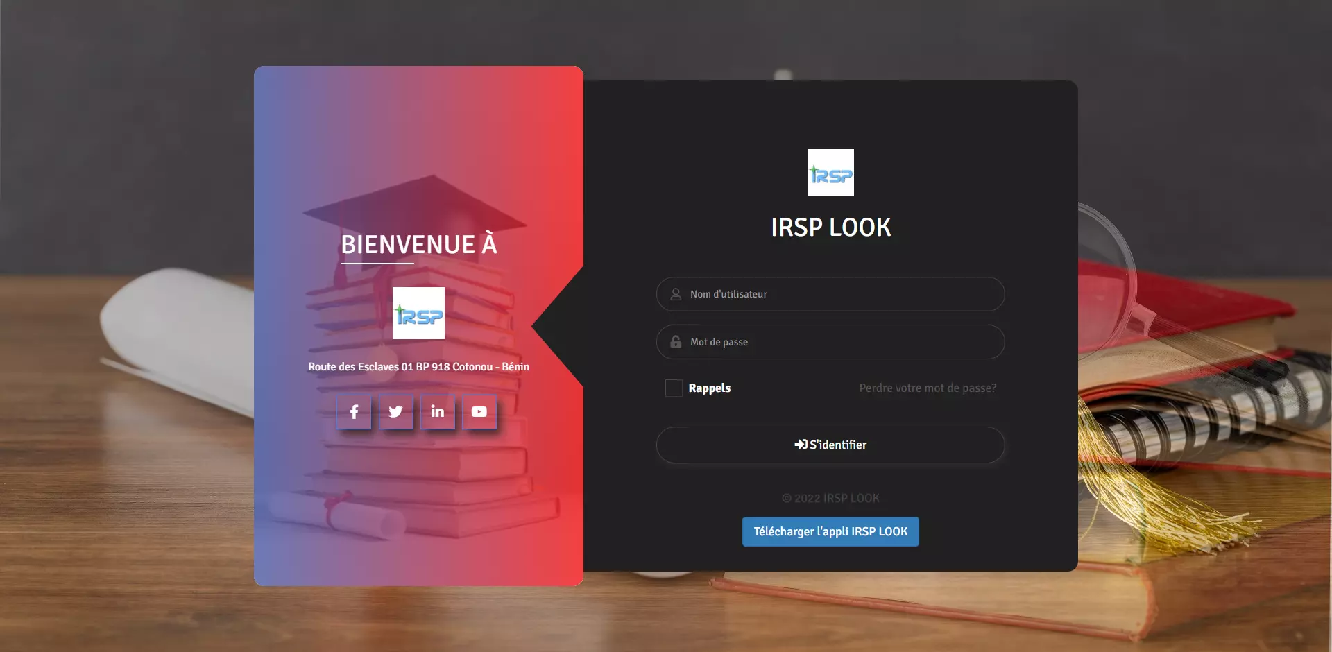 IRSP LOOK: Système de gestion universitaire et d'assiduité avec Qr Code