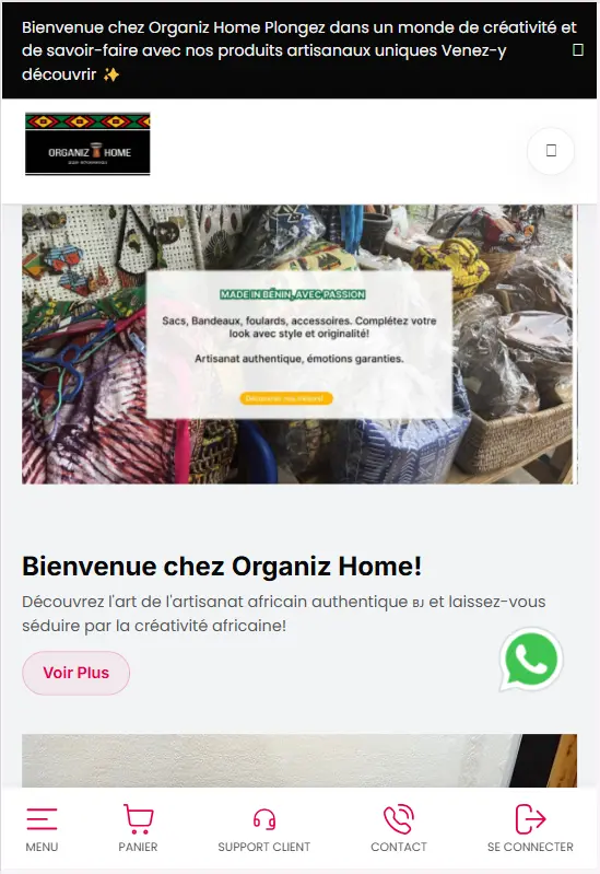 ORGANIZ HOME: Site web Artisanat béninois authentique de vente de vaisselle en bois, vêtements batik, bijoux et accessoires wax www.massenonrhodes.com