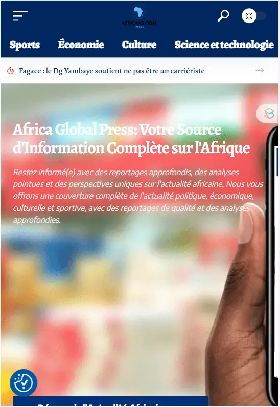 AFRICA GLOBAL PRESS: Site d'information et l'actualité du continent Africain. Les dernières actus, les infos politiques, technologiques, sportives et suivez en direct massenonrhodes.com